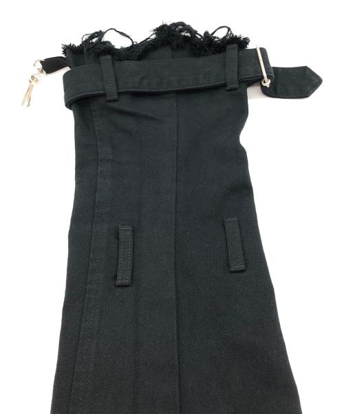 VOLTAGE CONTROL FILTER（ヴォルテージ コントロール フィルター）VOLTAGE CONTROL FILTER (ヴォルテージ コントロール フィルター) Leg Cutout Bondage Denim Skirt ブラック サイズ:Sの古着・服飾アイテム