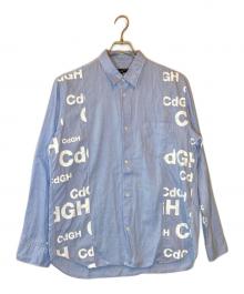 COMME des GARCONS HOMME（コムデギャルソン オム）の古着「綿ヘリンボーンプリントシャツ」｜ブルー