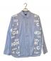 COMME des GARCONS HOMME（コムデギャルソン オム）の古着「綿ヘリンボーンプリントシャツ」｜ブルー