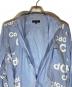中古・古着 COMME des GARCONS HOMME (コムデギャルソン オム) 綿ヘリンボーンプリントシャツ ブルー サイズ:L：16000円