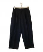 COMME des GARCONS HOMME PLUSコムデギャルソンオムプリュス）の古着「タックスラックスパンツ」｜ブラック
