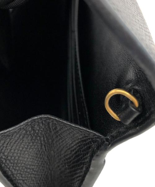 Christian Dior（クリスチャン ディオール）Christian Dior (クリスチャン ディオール) Saddle チェーン付き ロングウォレット ブラックの古着・服飾アイテム