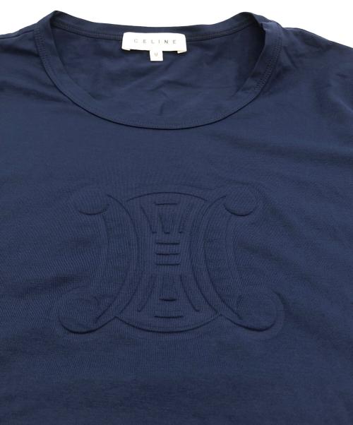 CELINE（セリーヌ）CELINE (セリーヌ) トリオンフ エンボスTシャツ ネイビー サイズ:Mの古着・服飾アイテム