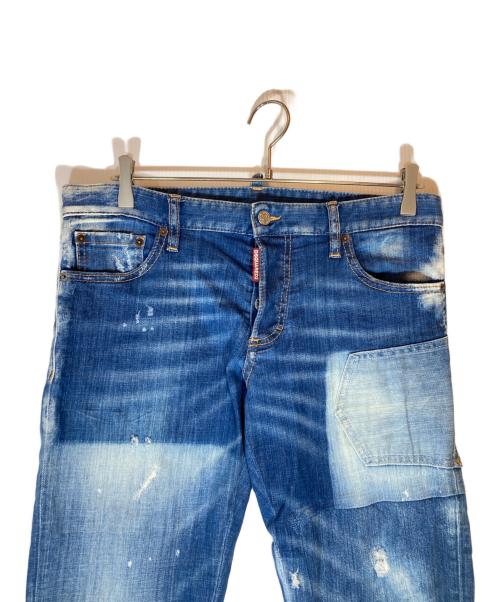 DSQUARED2（ディースクエアード）DSQUARED2 (ディースクエアード) SLIM JEAN ブルー サイズ:SIZE 48の古着・服飾アイテム