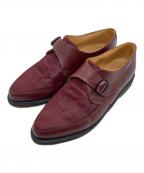 Dr.Martensドクターマーチン）の古着「ASHLAND ハラコ シングルモンク クリーパーシューズ」｜レッド