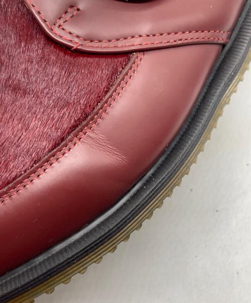 Dr.Martens（ドクターマーチン）Dr.Martens (ドクターマーチン) ASHLAND ハラコ シングルモンク クリーパーシューズ レッド サイズ:UK8の古着・服飾アイテム