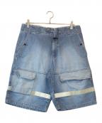 MARITHE+FRANCOIS GIRBAUDマリテフランソワジルボー）の古着「デニムハーフパンツ」｜ブルー