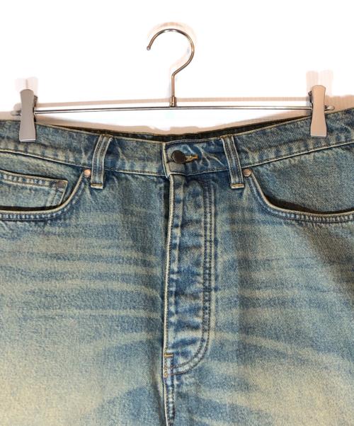 NO MAINTENANCE（ノーメンテナンス）NO MAINTENANCE (ノーメンテナンス) サンド ウォッシュ ワイド デニム ショーツ ブルー サイズ:SIZE32の古着・服飾アイテム