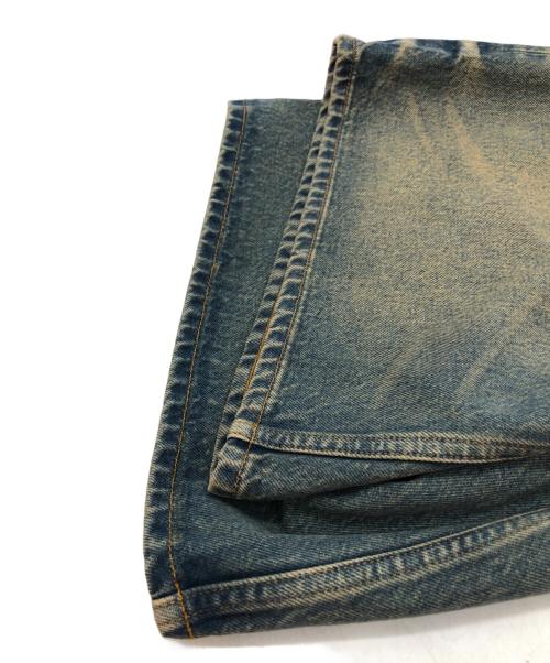 NO MAINTENANCE（ノーメンテナンス）NO MAINTENANCE (ノーメンテナンス) サンド ウォッシュ ワイド デニム ショーツ ブルー サイズ:SIZE32の古着・服飾アイテム