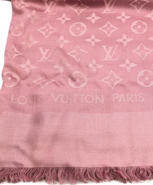 LOUIS VUITTON（ルイ ヴィトン）LOUIS VUITTON (ルイ ヴィトン) モノグラム シルクウール 大判ストール ピンク サイズ:下記参照の古着・服飾アイテム