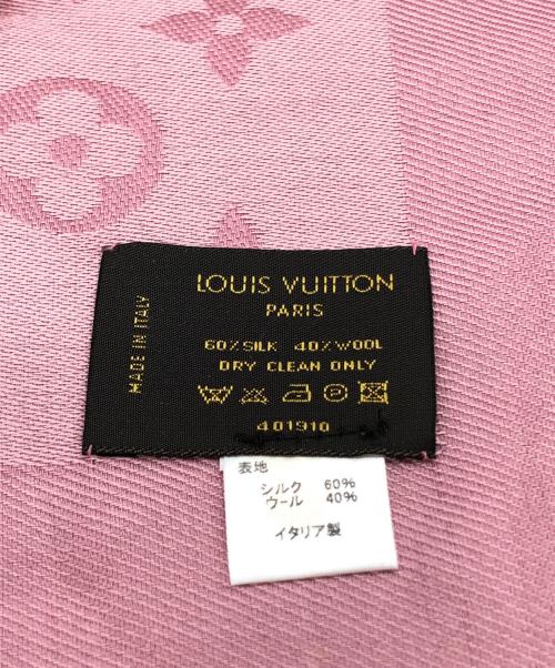 LOUIS VUITTON（ルイ ヴィトン）LOUIS VUITTON (ルイ ヴィトン) モノグラム シルクウール 大判ストール ピンク サイズ:下記参照の古着・服飾アイテム