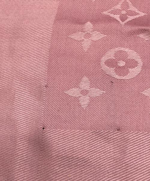 LOUIS VUITTON（ルイ ヴィトン）LOUIS VUITTON (ルイ ヴィトン) モノグラム シルクウール 大判ストール ピンク サイズ:下記参照の古着・服飾アイテム