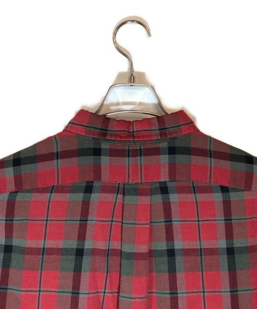 POLO RALPH LAUREN（ポロ・ラルフローレン）POLO RALPH LAUREN (ポロ・ラルフローレン) レーヨンウール チェックシャツ レッド サイズ:Lの古着・服飾アイテム