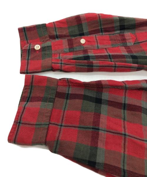 POLO RALPH LAUREN（ポロ・ラルフローレン）POLO RALPH LAUREN (ポロ・ラルフローレン) レーヨンウール チェックシャツ レッド サイズ:Lの古着・服飾アイテム