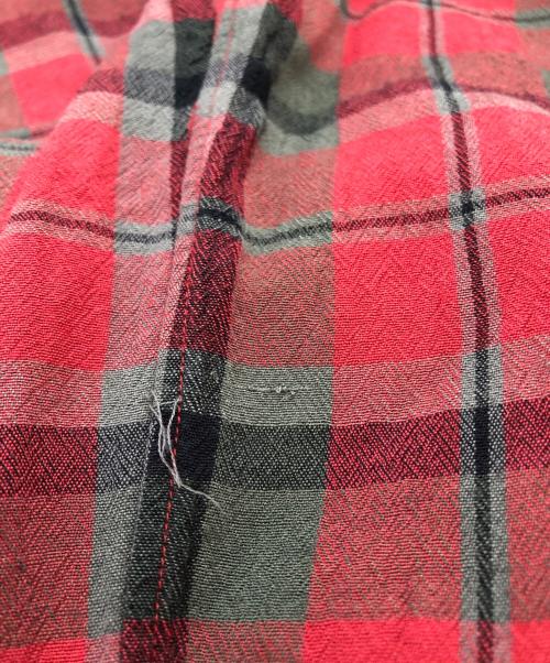 POLO RALPH LAUREN（ポロ・ラルフローレン）POLO RALPH LAUREN (ポロ・ラルフローレン) レーヨンウール チェックシャツ レッド サイズ:Lの古着・服飾アイテム