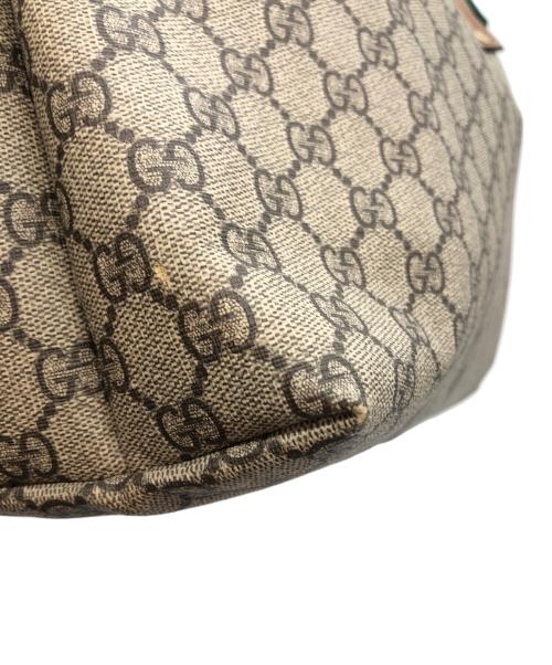 GUCCI（グッチ）GUCCI (グッチ) PVCレザー切替トートバッグ ベージュの古着・服飾アイテム