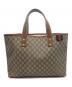 GUCCI（グッチ）の古着「PVCレザー切替トートバッグ」｜ベージュ