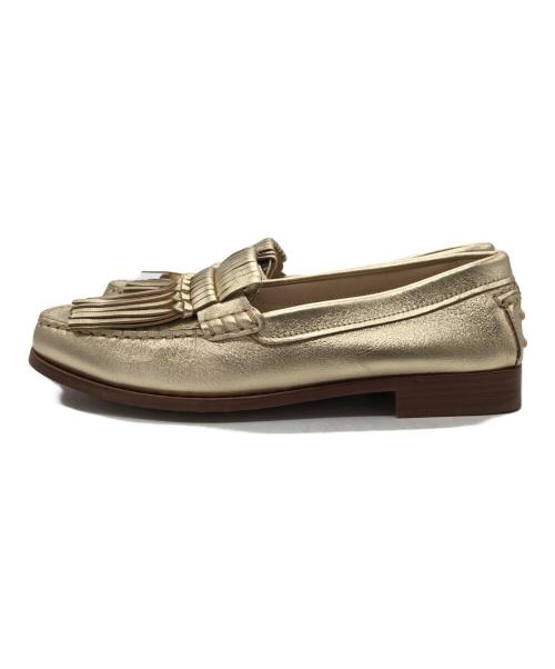 TOD'S（トッズ）TOD'S (トッズ) フリンジタッセルローファー ゴールド サイズ:38の古着・服飾アイテム