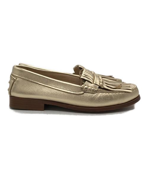 TOD'S（トッズ）TOD'S (トッズ) フリンジタッセルローファー ゴールド サイズ:38の古着・服飾アイテム