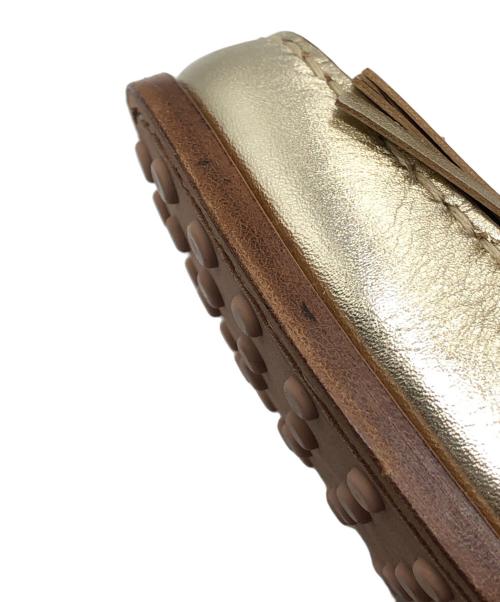 TOD'S（トッズ）TOD'S (トッズ) フリンジタッセルローファー ゴールド サイズ:38の古着・服飾アイテム