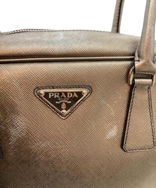 PRADA（プラダ）PRADA (プラダ) ミニボストンバッグ ゴールドの古着・服飾アイテム