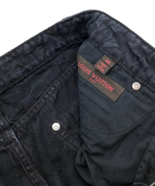 LOUIS VUITTON（ルイ ヴィトン）LOUIS VUITTON (ルイ ヴィトン) グラフィティ ロゴスキニーデニム ブラック サイズ:34の古着・服飾アイテム
