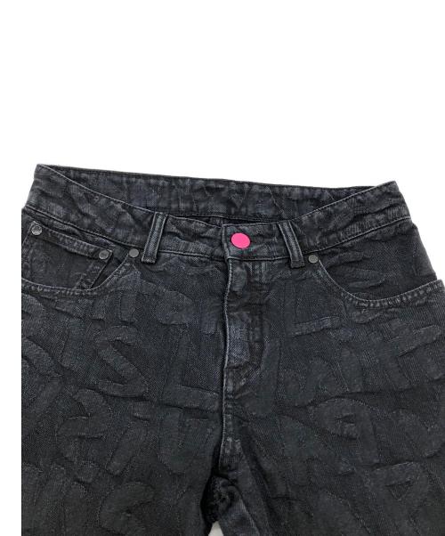LOUIS VUITTON（ルイ ヴィトン）LOUIS VUITTON (ルイ ヴィトン) グラフィティ ロゴスキニーデニム ブラック サイズ:34の古着・服飾アイテム