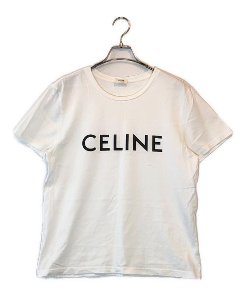 CELINE（セリーヌ）CELINE (セリーヌ) ロゴカットソー ホワイト サイズ:Lの古着・服飾アイテム