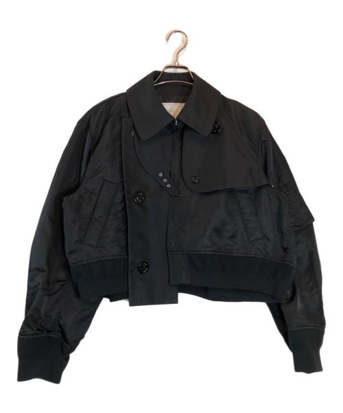 sacai（サカイ）sacai (サカイ) ナイロンツイルドッキングジャケット ブラック サイズ:4の古着・服飾アイテム