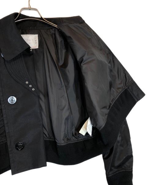 sacai（サカイ）sacai (サカイ) ナイロンツイルドッキングジャケット ブラック サイズ:4の古着・服飾アイテム