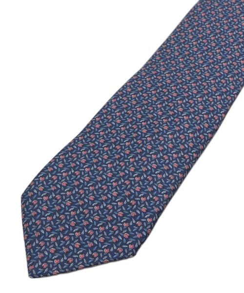 HERMES（エルメス）HERMES (エルメス) シルクネクタイ ネイビー サイズ:下記参照の古着・服飾アイテム