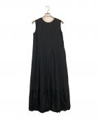 ne quittez pasヌキテパ）の古着「Cotton Organza & Poplin Sleeveless Balloon Dress」｜ブラック