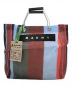 MARNIマルニ）の古着「フラワーカフェトートバッグ」｜ブルー