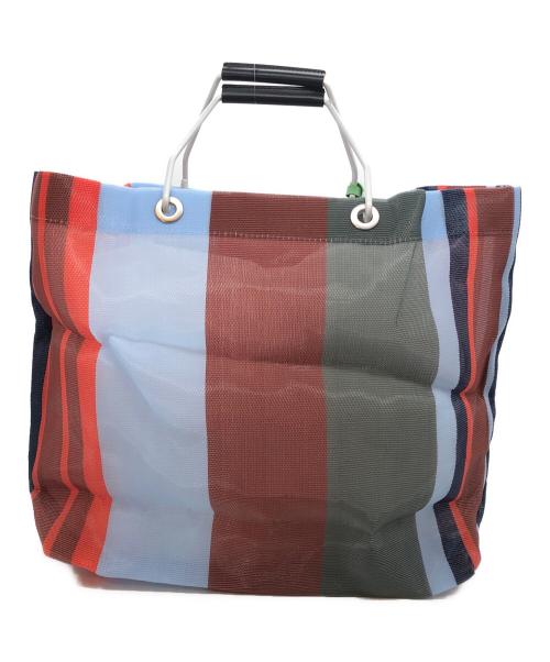 MARNI（マルニ）MARNI (マルニ) フラワーカフェトートバッグ ブルーの古着・服飾アイテム