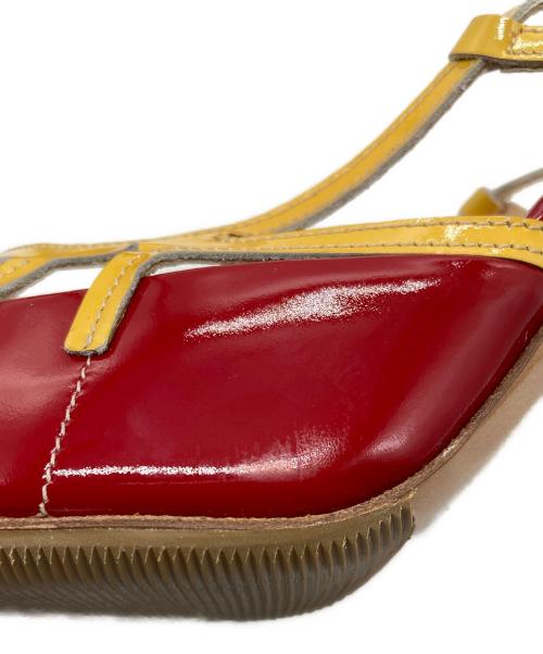 PRADA（プラダ）PRADA (プラダ) ヒールパンプス イエロー×レッド サイズ:36の古着・服飾アイテム
