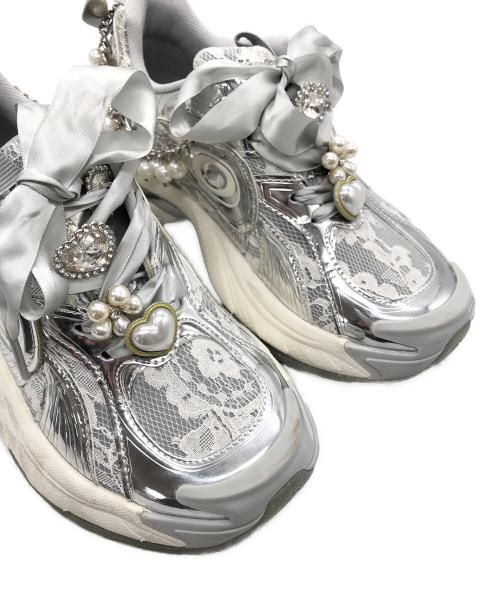 OLD ORDER（オールドオーダー）OLD ORDER (オールドオーダー) TURBO GTスニーカー シルバー サイズ:24㎝の古着・服飾アイテム