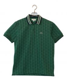 LACOSTE（ラコステ）の古着「モノグラムジャカードポロシャツ」｜グリーン