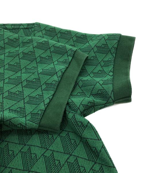 LACOSTE（ラコステ）LACOSTE (ラコステ) モノグラムジャカードポロシャツ グリーン サイズ:US Sの古着・服飾アイテム