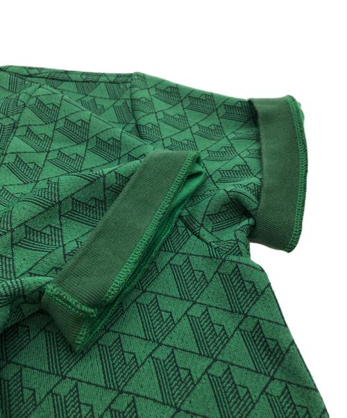 LACOSTE（ラコステ）LACOSTE (ラコステ) モノグラムジャカードポロシャツ グリーン サイズ:US Sの古着・服飾アイテム