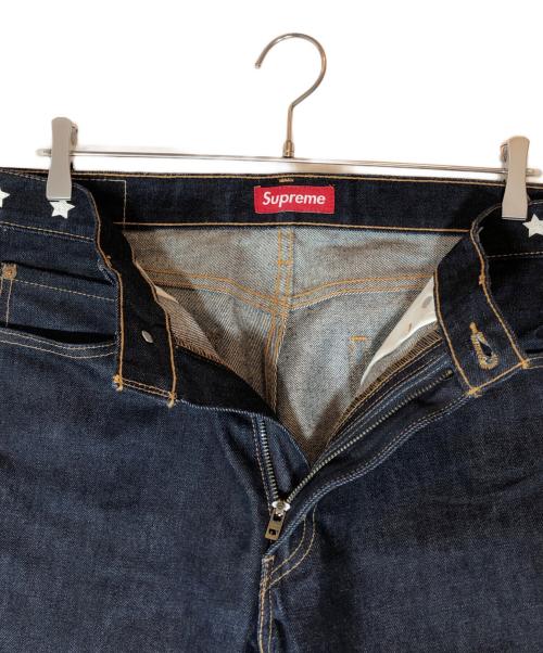 SUPREME（シュプリーム）SUPREME (シュプリーム) LEVI'S (リーバイス) スタープリントセルビッチジーンズ インディゴ サイズ:SIZE W32×L32の古着・服飾アイテム