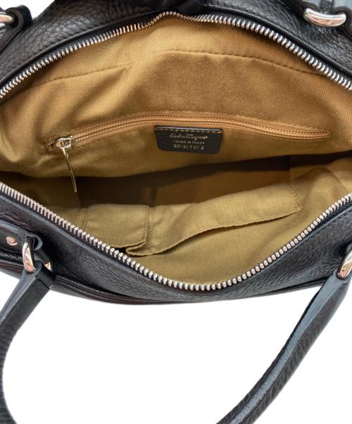 Salvatore Ferragamo（サルヴァトーレ フェラガモ）Salvatore Ferragamo (サルヴァトーレ フェラガモ) ガンチーニ ハンドバッグ ブラックの古着・服飾アイテム