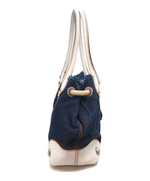 DOLCE & GABBANA（ドルチェ＆ガッバーナ）DOLCE & GABBANA (ドルチェ＆ガッバーナ) デニムハンドバッグ ホワイト×インディゴの古着・服飾アイテム