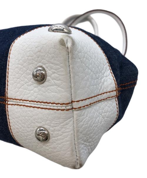 DOLCE & GABBANA（ドルチェ＆ガッバーナ）DOLCE & GABBANA (ドルチェ＆ガッバーナ) デニムハンドバッグ ホワイト×インディゴの古着・服飾アイテム