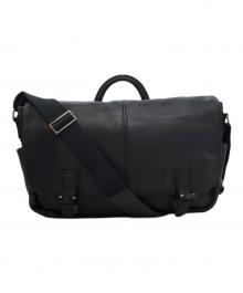 L.L.Bean（エルエルビーン）の古着「レザーメッセンジャーバッグ」｜ブラック