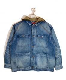 SUPREME（シュプリーム）の古着「WORN HOODED CHORE COAT DENIM」｜カーキ×ブルー