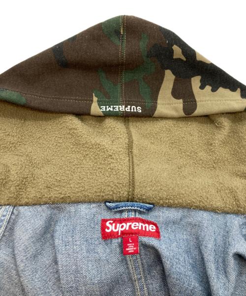 SUPREME（シュプリーム）Supreme (シュプリーム) WORN HOODED CHORE COAT DENIM カーキ×ブルー サイズ:Lの古着・服飾アイテム