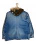 Supreme (シュプリーム) WORN HOODED CHORE COAT DENIM カーキ×ブルー サイズ:L：40000円