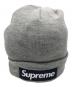 Supreme (シュプリーム) New Era (ニューエラ) BOX LOGO BEANIE グレー：8000円