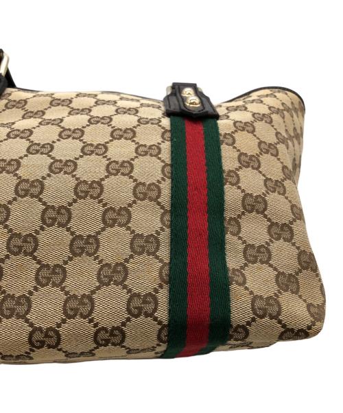 GUCCI（グッチ）GUCCI (グッチ) GGキャンバストートバッグ ブラウンの古着・服飾アイテム