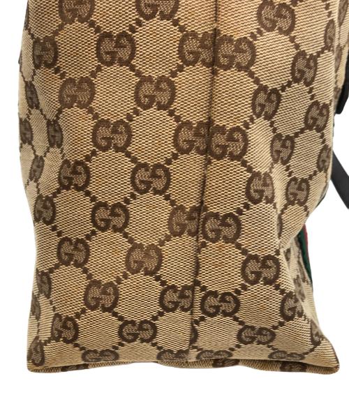 GUCCI（グッチ）GUCCI (グッチ) GGキャンバストートバッグ ブラウンの古着・服飾アイテム